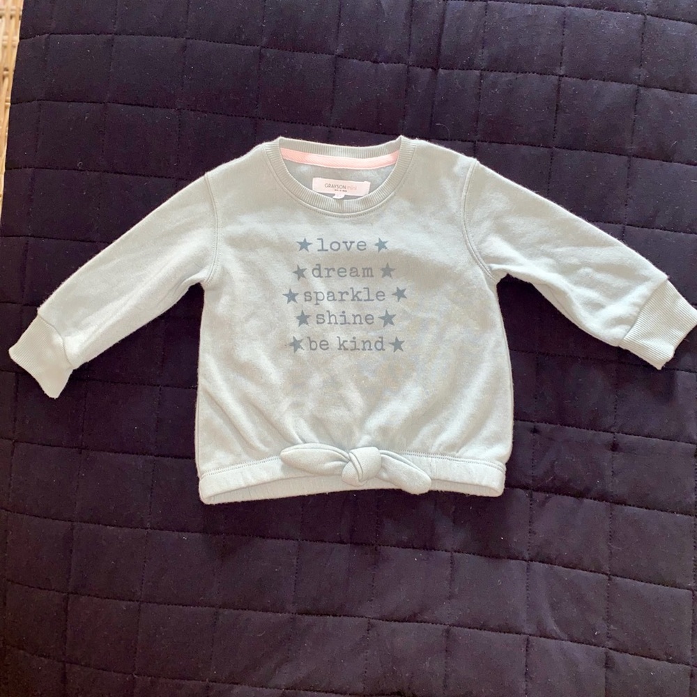 GIRLS GRAPHIC FLEECE LINED SWEATER - 2T
